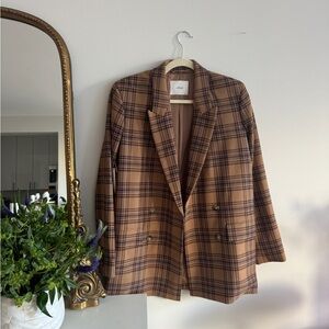 Aritzia Wilfred plaid blazer NWT